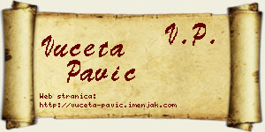 Vuceta Pavić vizit kartica